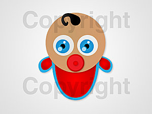 Vector Illustratie Baby + alle rechten-baby-jpg