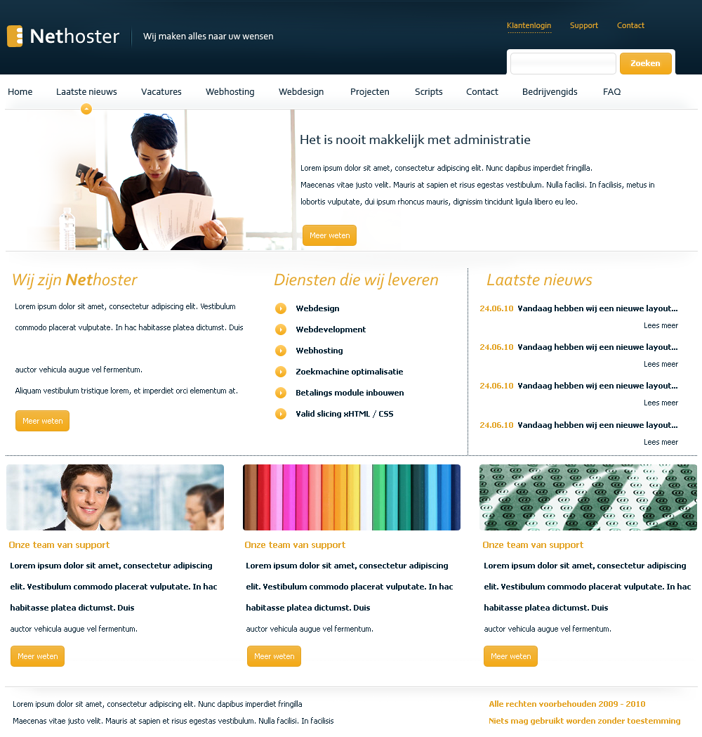 Bedrijfslayout 3 pagina's-design-png