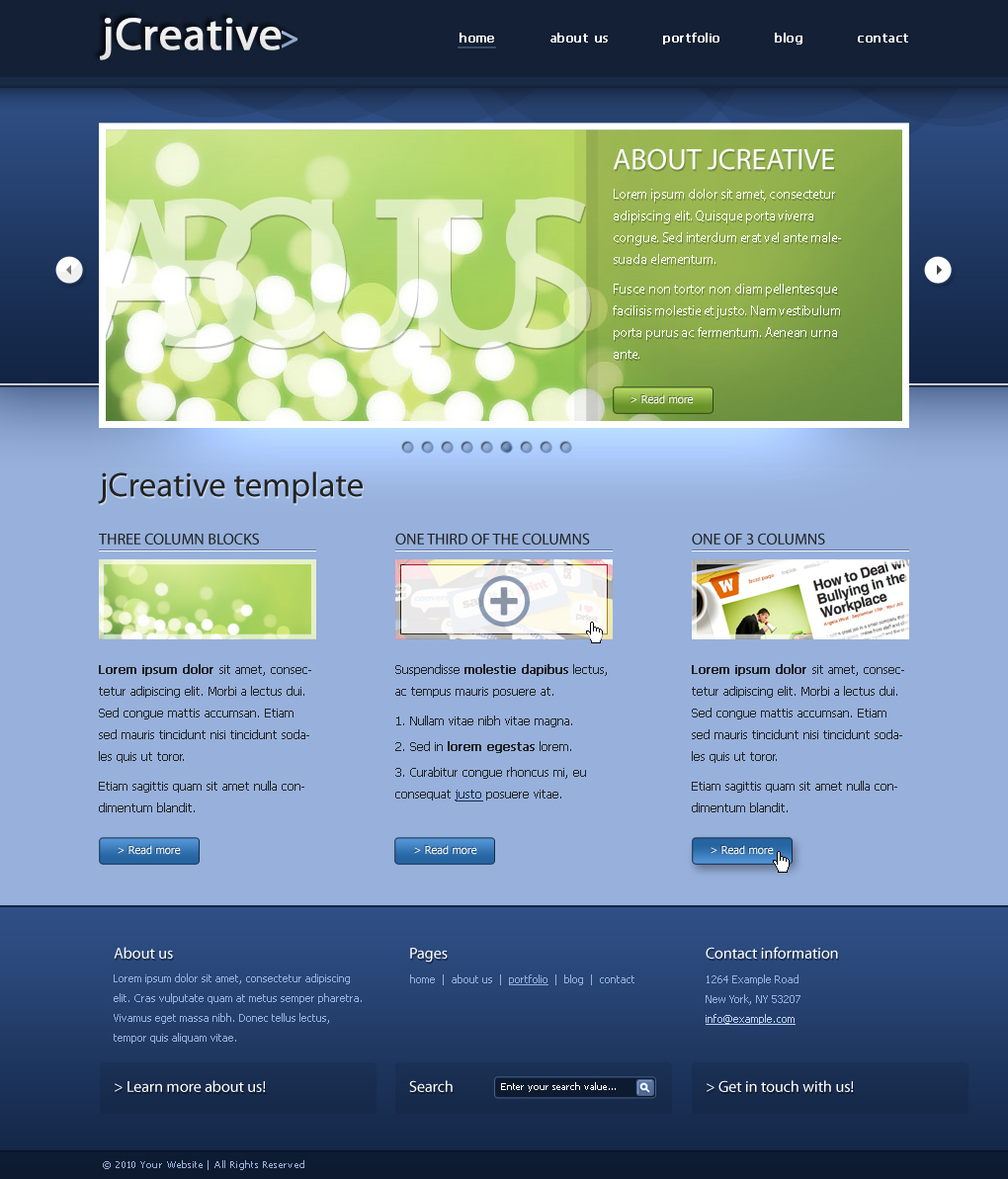 Complete Blog / Portfolio layout (5 pagina's)-01_frontpage-jpg