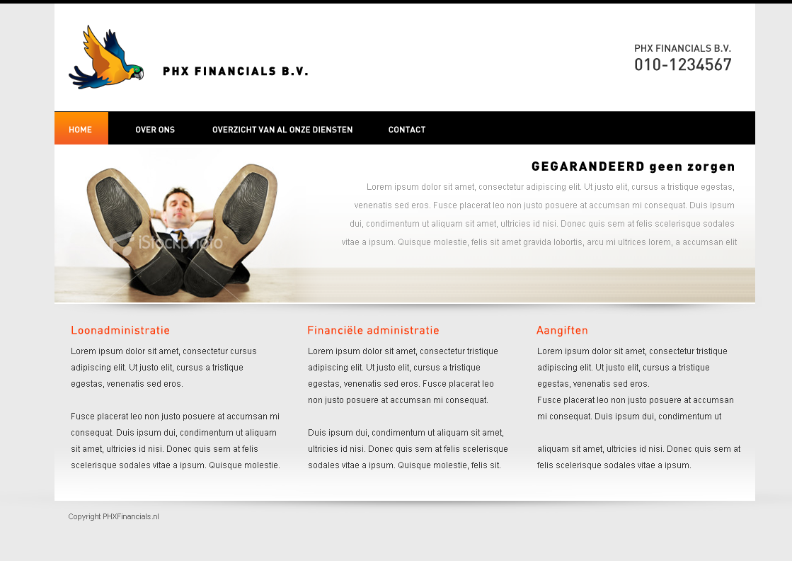Layout geschikt voor lening / zakelijke site-index-png