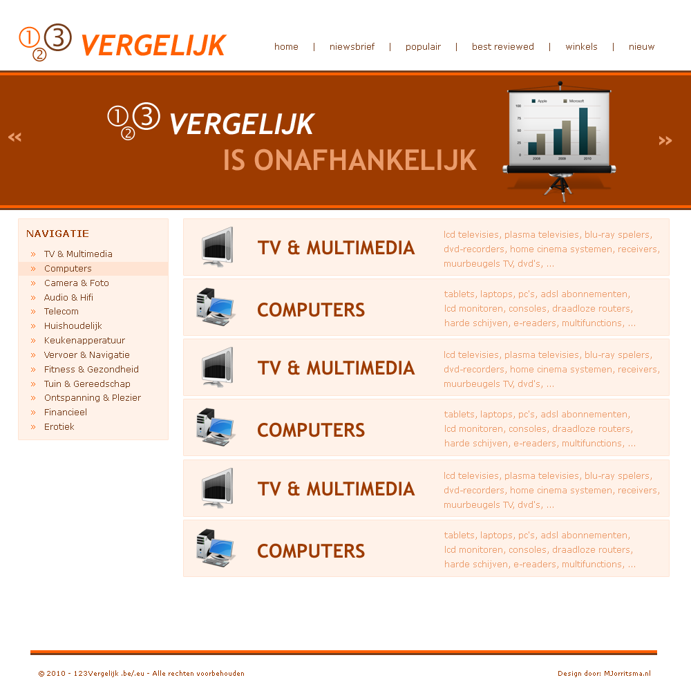 Vergelijkings website design-index-png