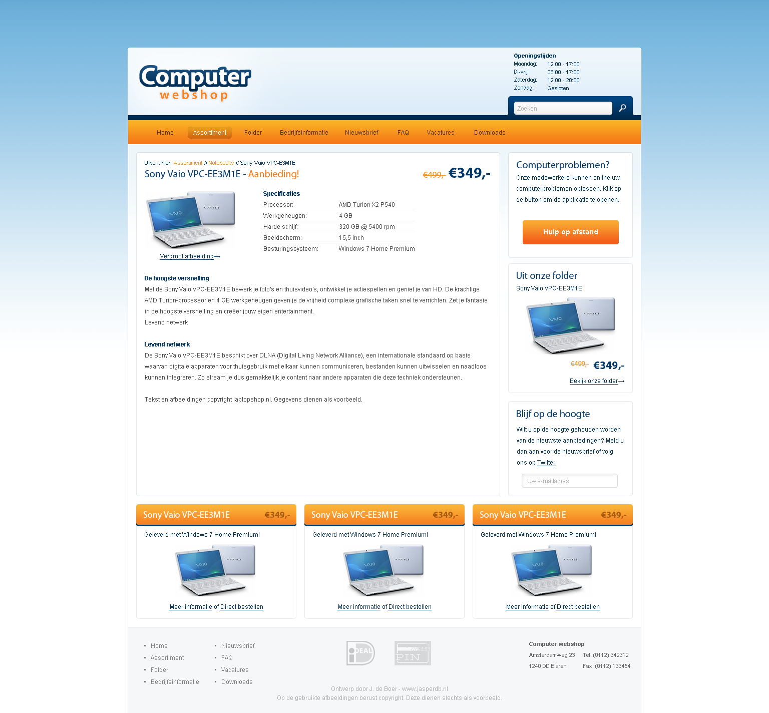Moderne (webshop) layout-computerwebshop-png