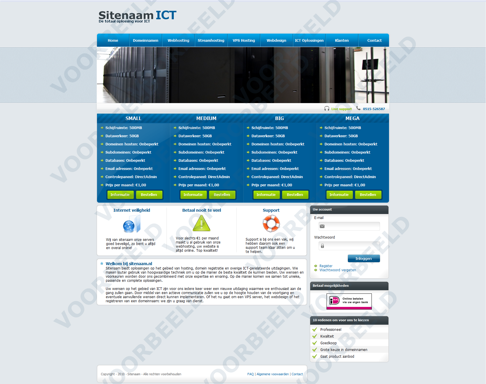 Professionele hosting layout + basing-verkoop-png