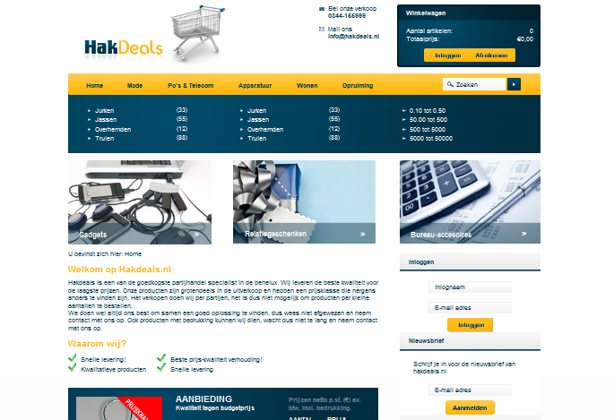 Mooie webwinkel layout-sitedeals-png