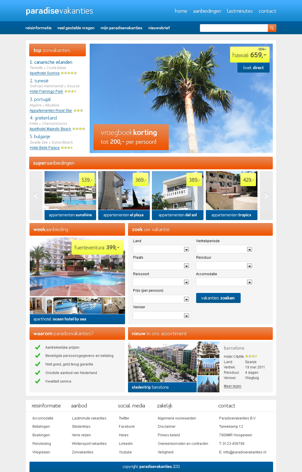 Modern, Kleurrijk &amp; Ordelijk Ontwerp-paradisevakantieslive-jpg