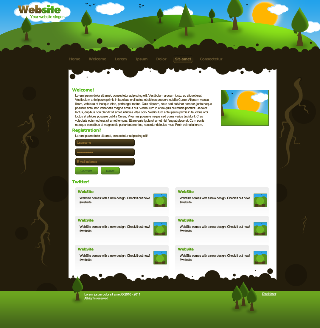 Groen-bruin-blauw ontwerp voor b.v. een natuurwebsite-green-blue-nature-design-v6-png