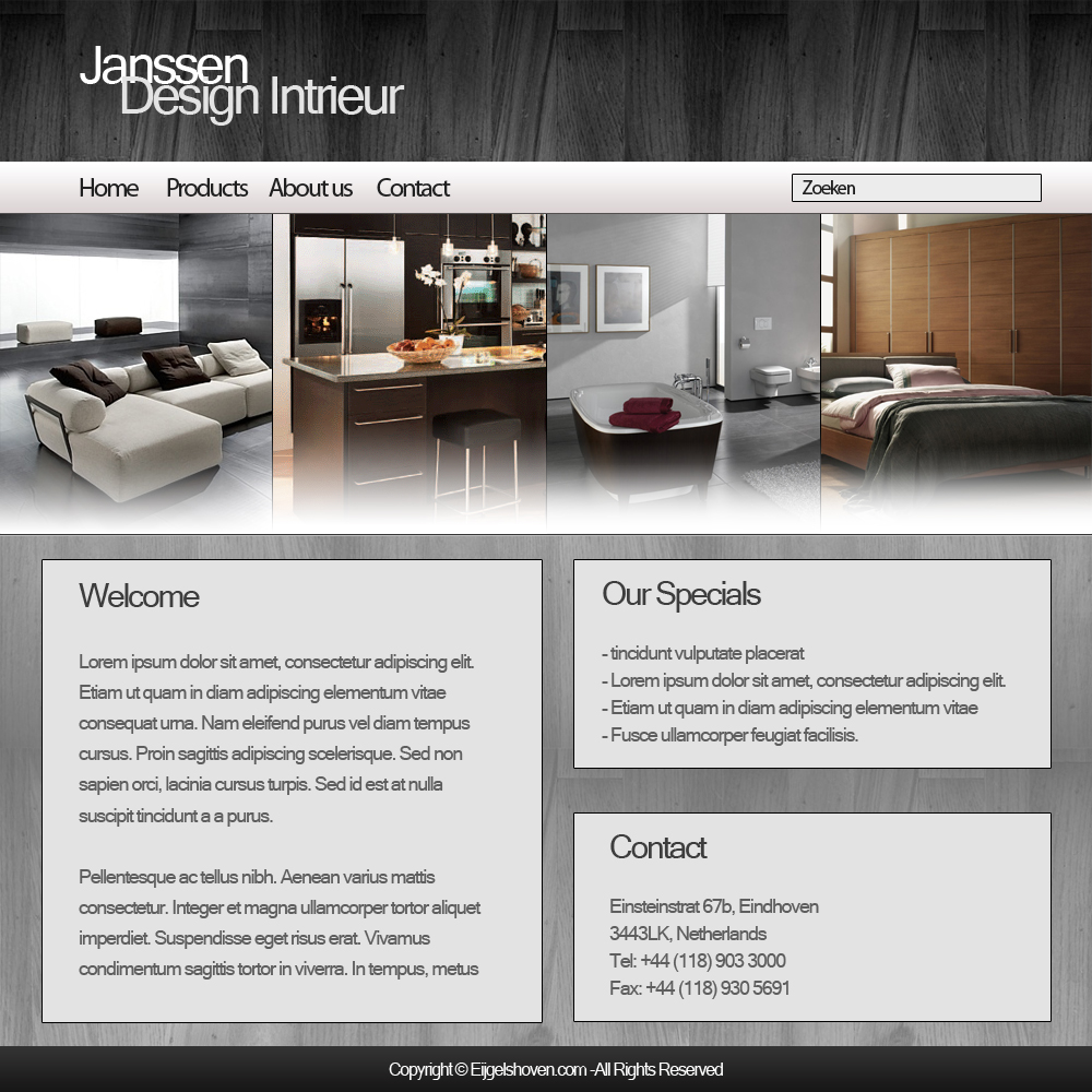 Strak uitziende Interieur Layout-design-jpg