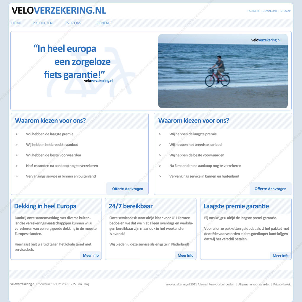 Mooie Zakelijke Layout met Passende Domeinnaam-veloverzekering-jpg