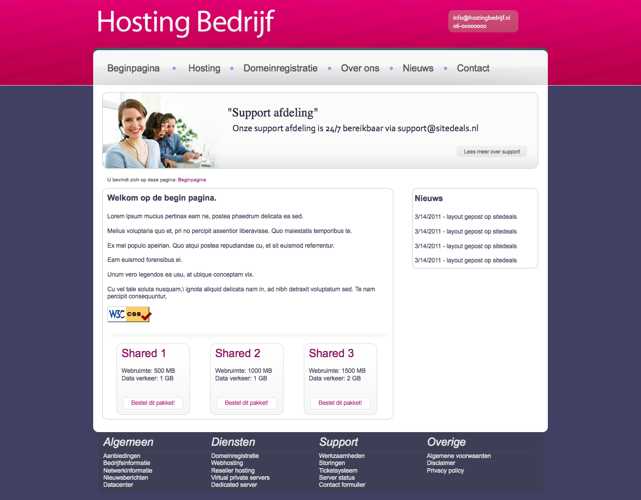 Simpele hosting lay-out-www-simkaartaanbieding-screen-capture-2011-png
