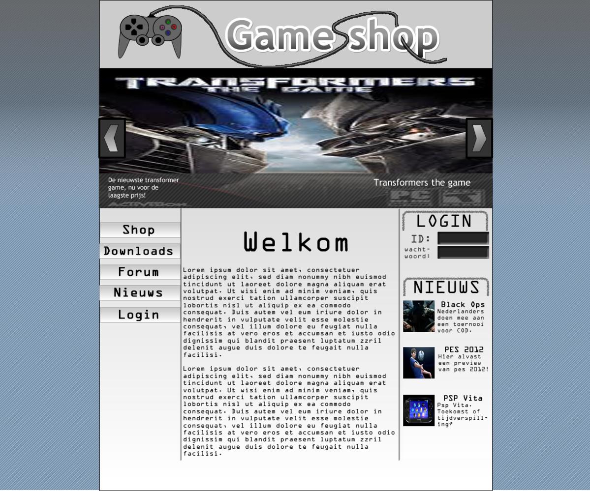 Game webshop lay-out-website-lay-out-jpg