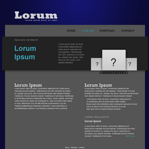 Layout voor zaklijk portfolio-layout-grijs-lichtblauw-lipsum-png