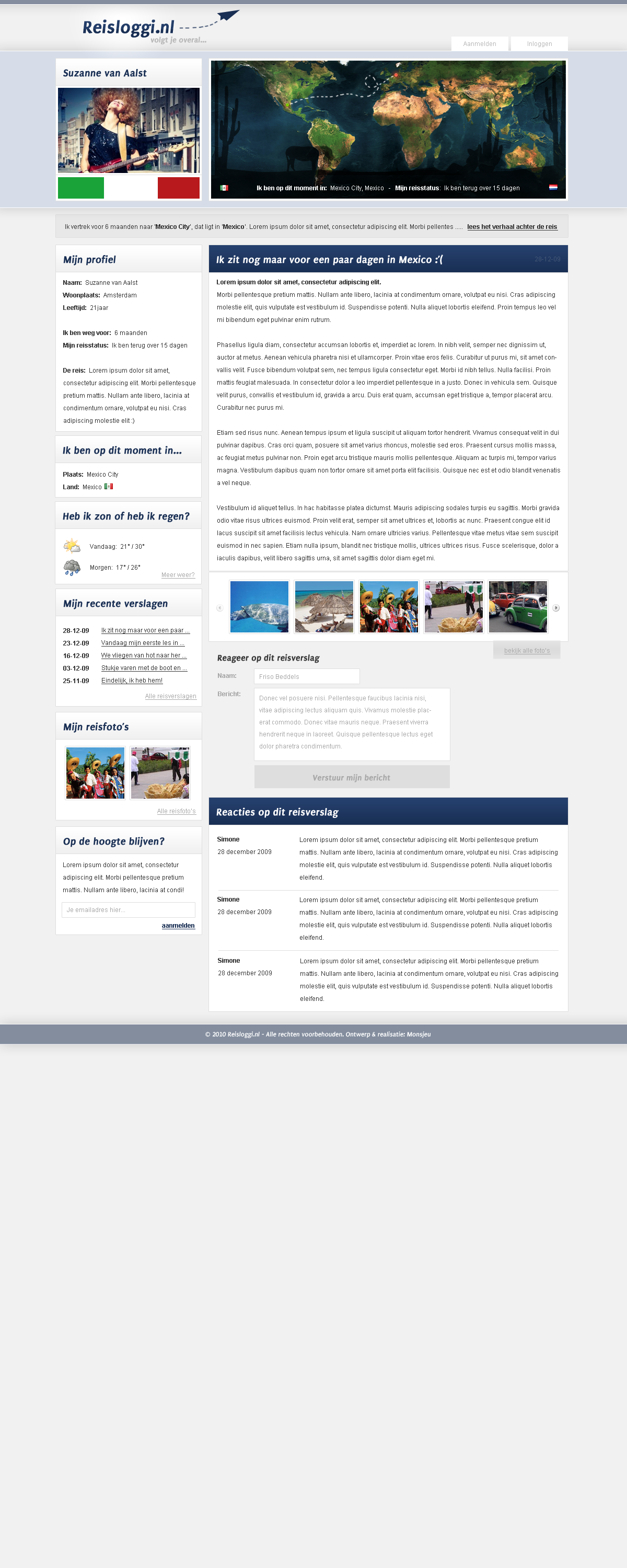 Weblog / reislog design-index-png
