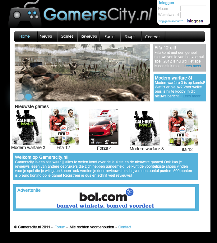 Layout voor game site - 5 Pagina's-uitgelogd-png