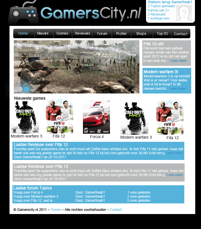 Layout voor game site - 5 Pagina's-ingelogd-png