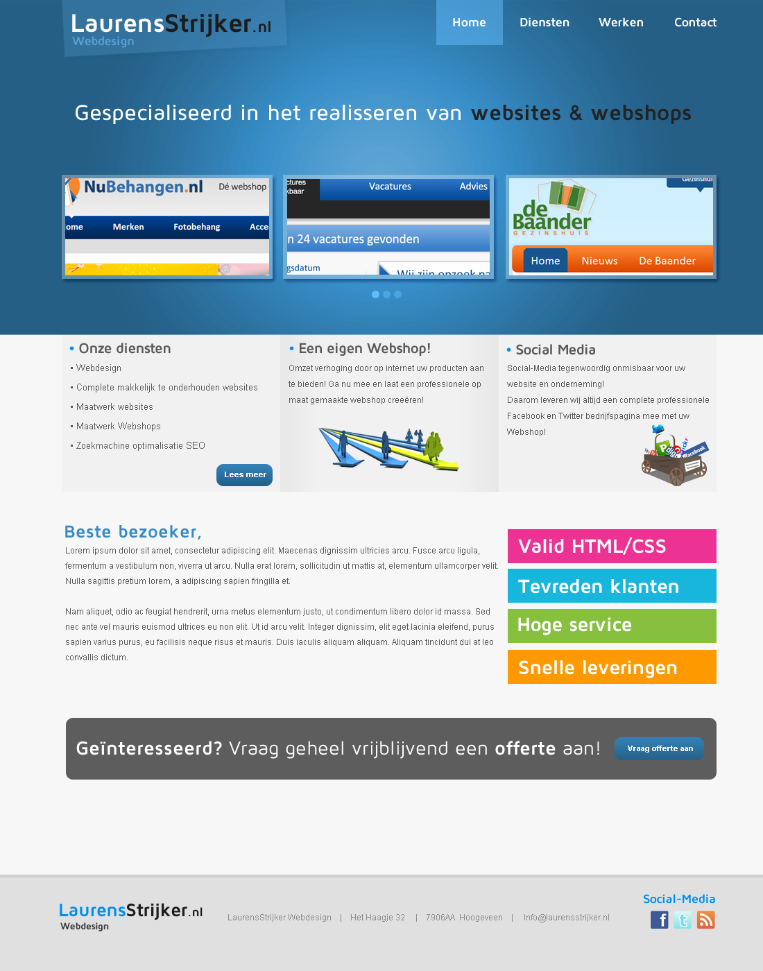 Mooie frisse Portfolio layout! - 4 pagina's-ontwerp-home-blauw-png