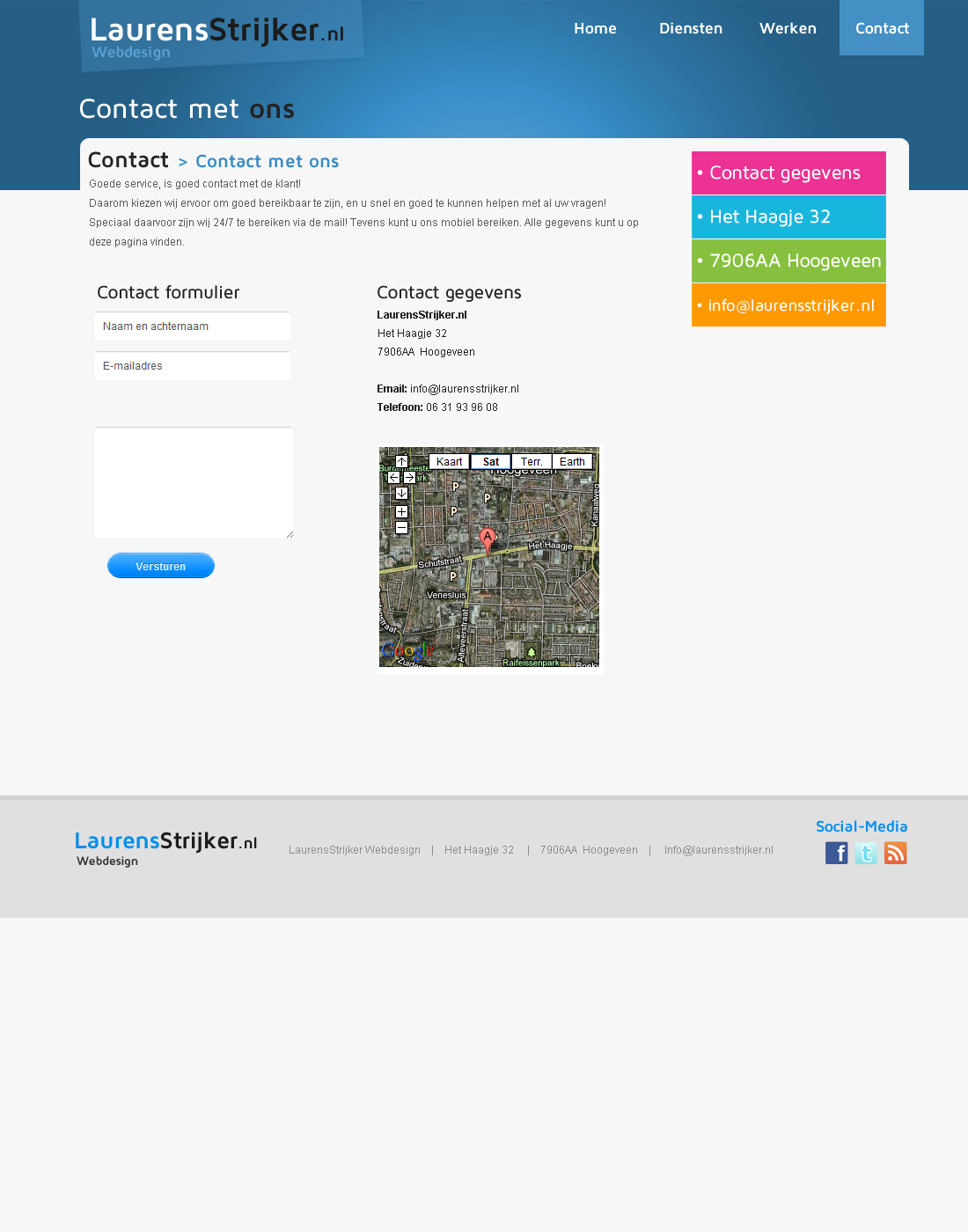 Mooie frisse Portfolio layout! - 4 pagina's-ontwerp-contact-blauw-png