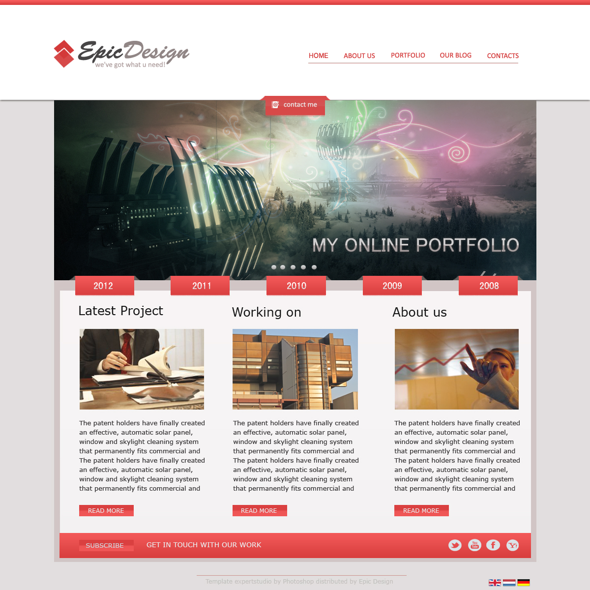 Portfolio Layout (In verschillende Kleuren)-home-page-red-jpg