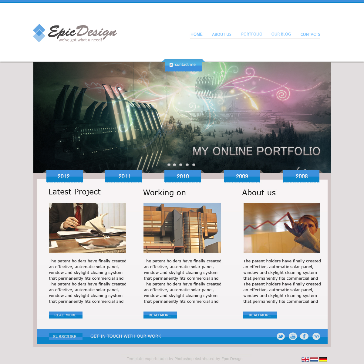 Portfolio Layout (In verschillende Kleuren)-home-page-blue-jpg