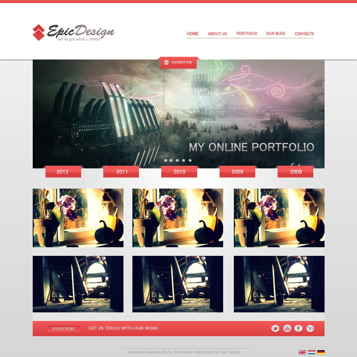 Portfolio Layout (In verschillende Kleuren)-portfolio-page-red-jpg