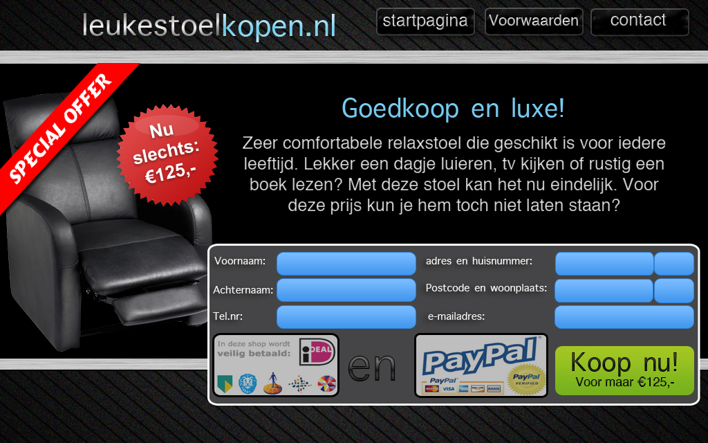 One product webshop layout-stoel-jpg