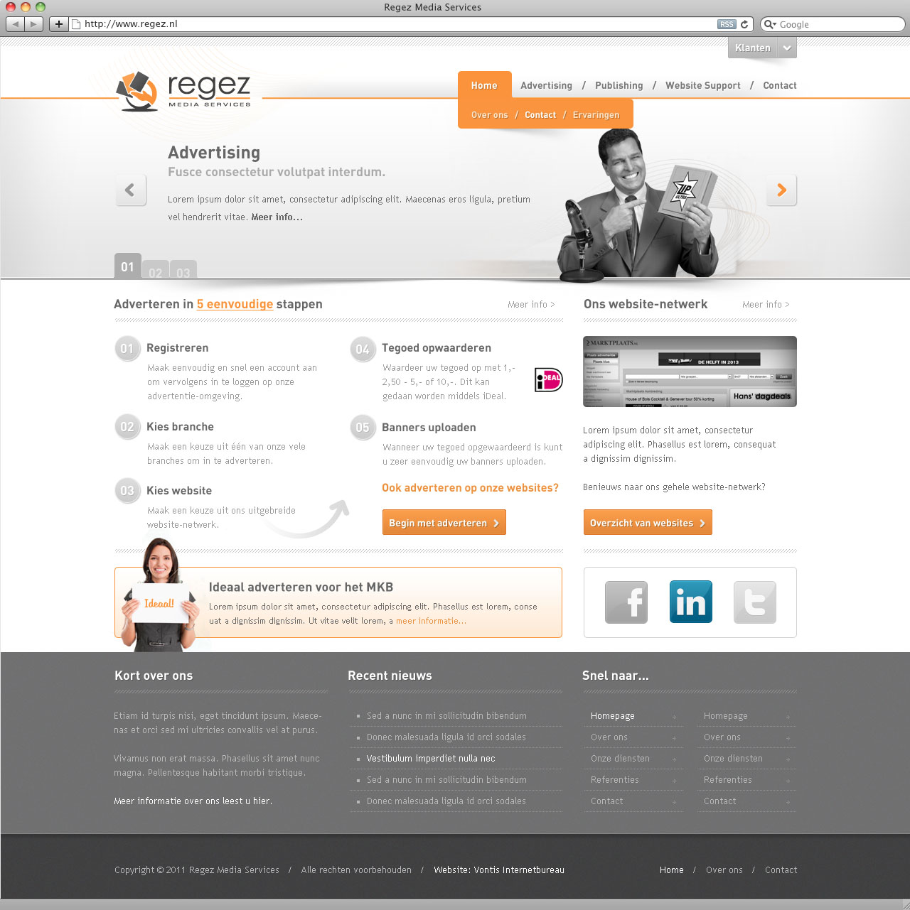 Unieke corporate layout-concept-jpg