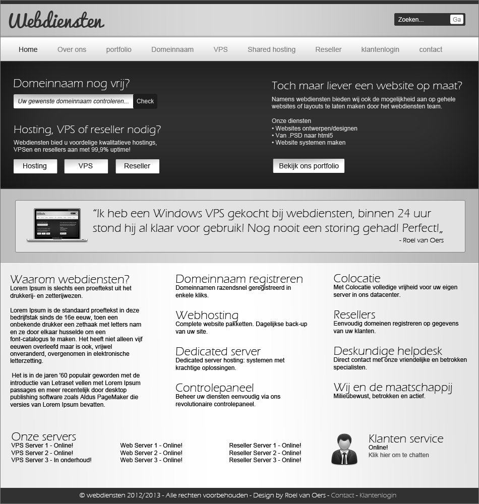 Zakelijke webdiensten layout-verkoop-png