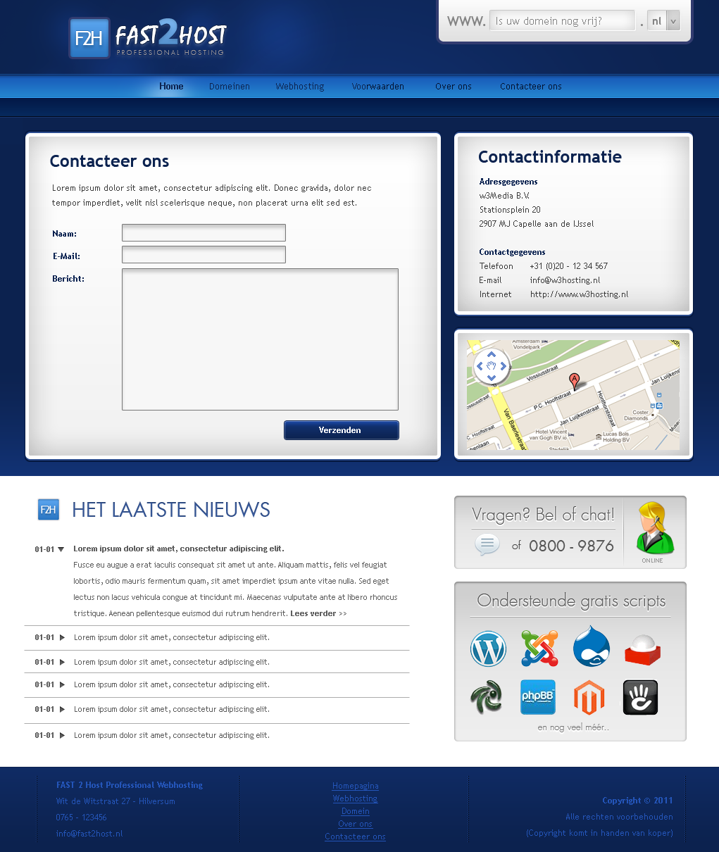 Webhosting layout, donkerblauw-contact-png