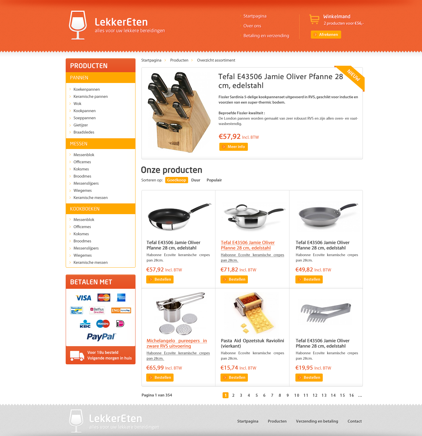 Strakke webwinkel layout voor diverse producten (3 pagina's)-home-png