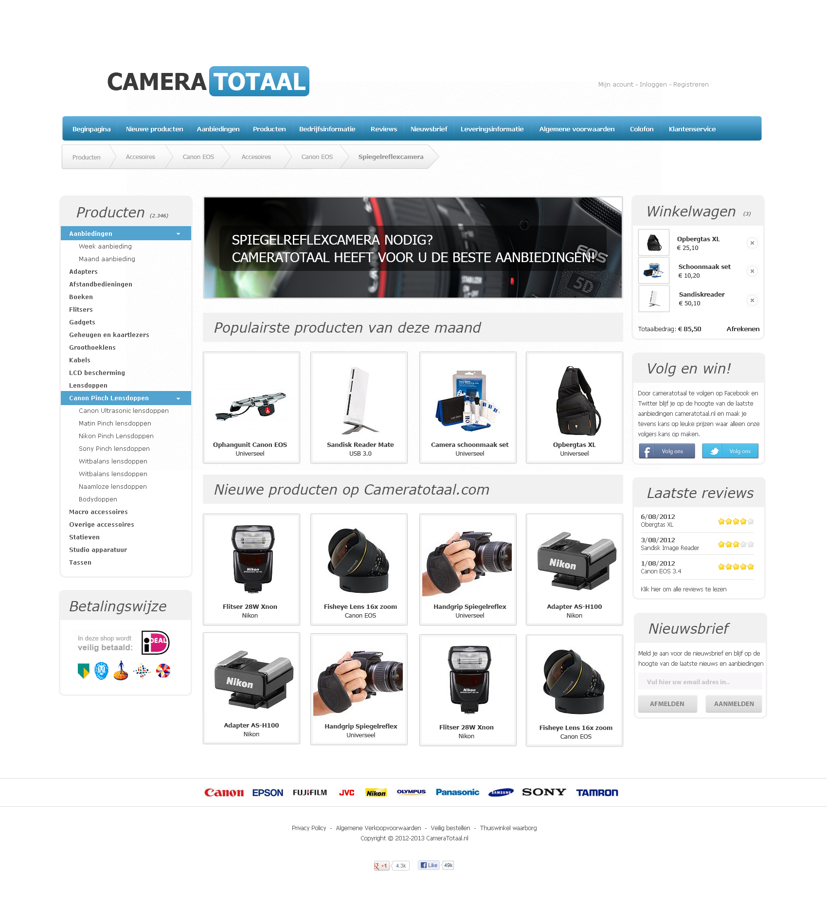 Camera webwinkel layout-cameratotaalvoorbeeld-png