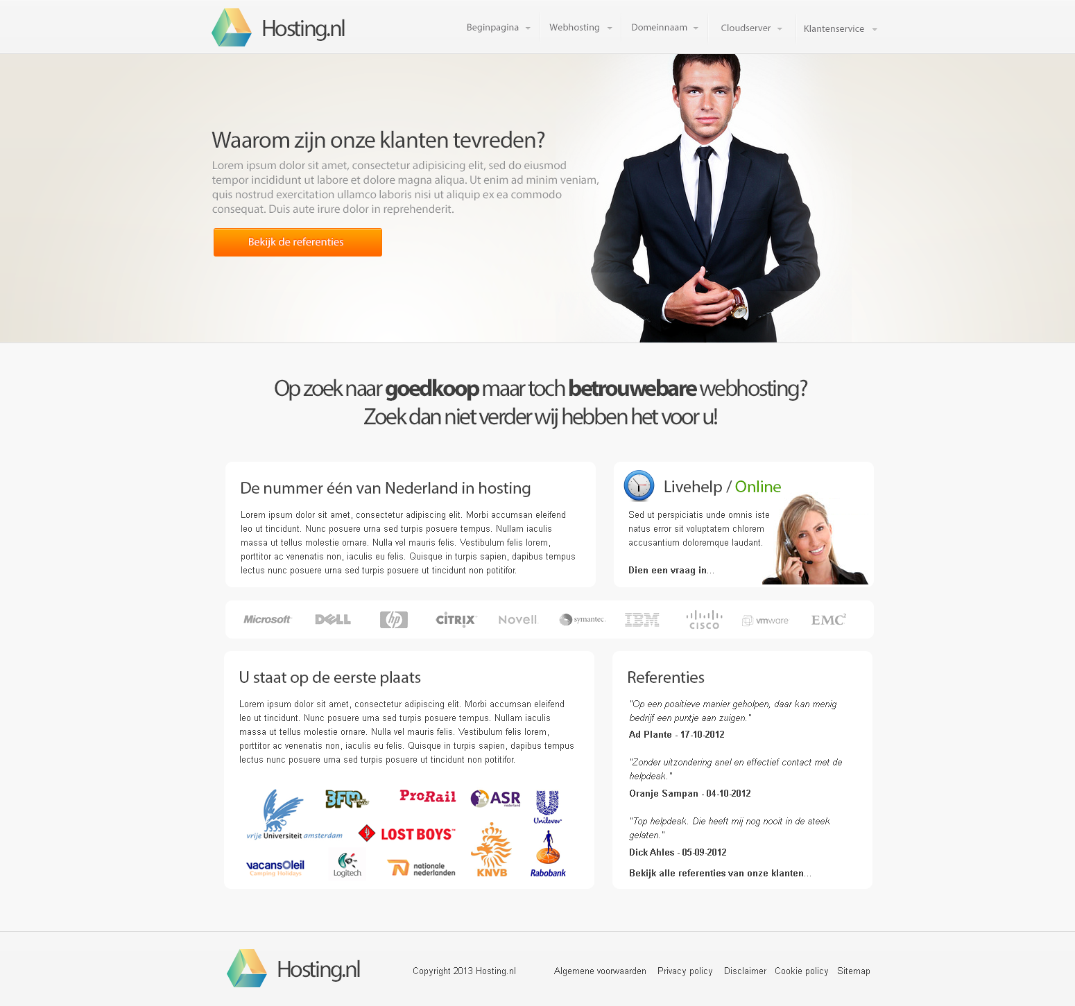 Hosting layout 3 pagina s 