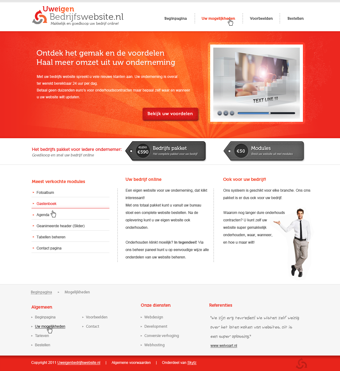 Online verkoop layout-uweigenbedrijfswebsite-png