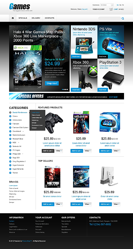 Game webshop Template (PRO) prestatemplate-43053-prestashop-jpg