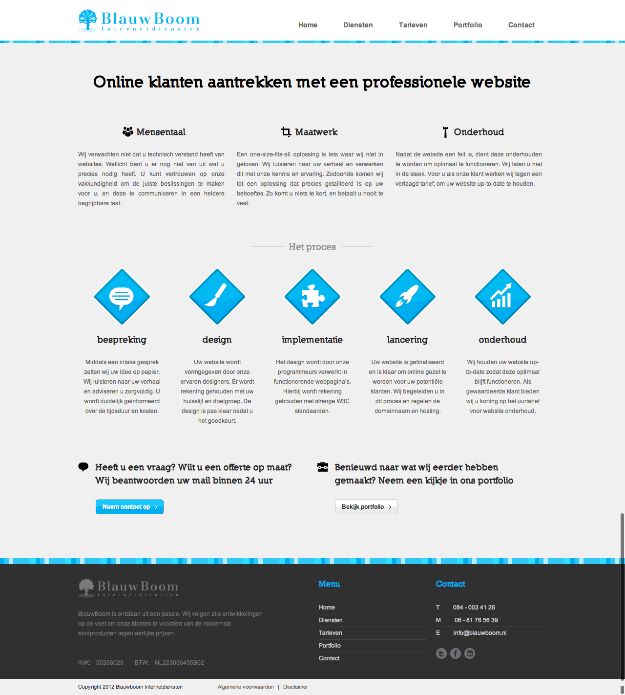 Zakelijk layout-website-png