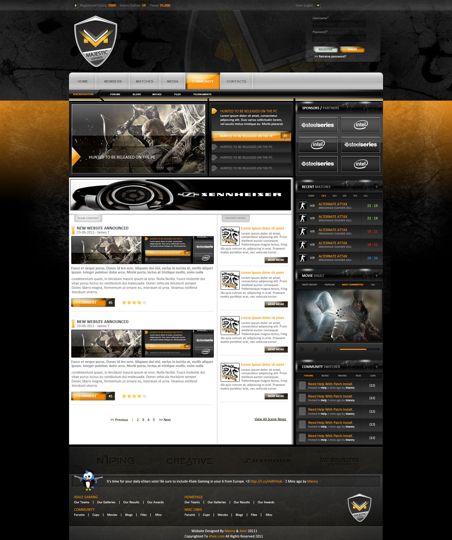 Website design esport organisatie-layout-jpg