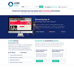 Bedrijfs-layout inclusief vector logo en drukklaar visitekaartje-unify-index-jpg