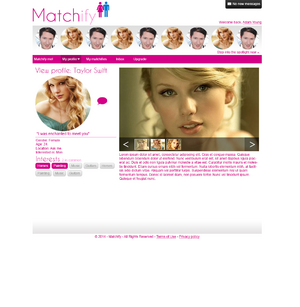 Matchify: dating / matching layout-profile-png