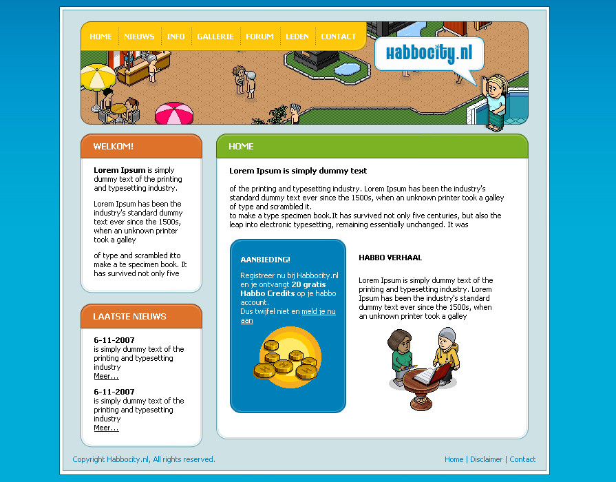 Habbo-Fansite Layout | Veiling-habbocity-jpg