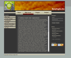Semi-zakelijke layout | Vele doeleinden | &#8364;25 incl basing-schermafdruk-easytopics-png