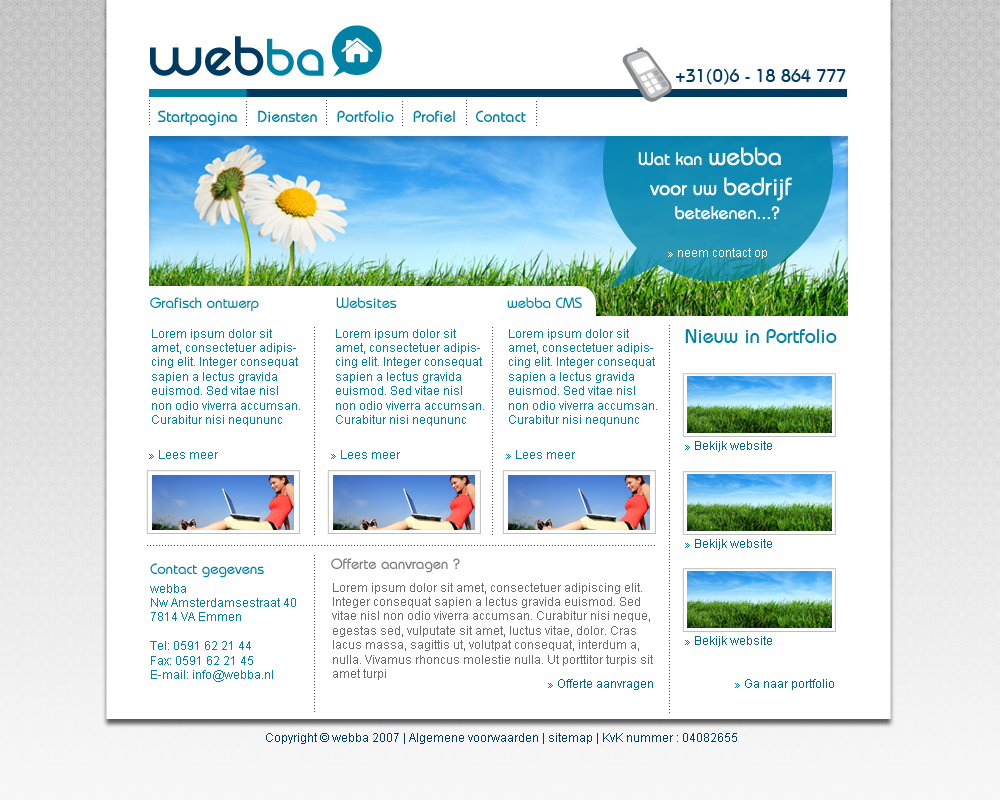 Uniek vormgegeven layout | Bieden vanaf 125 euro excl. btw-webbalayout-jpg