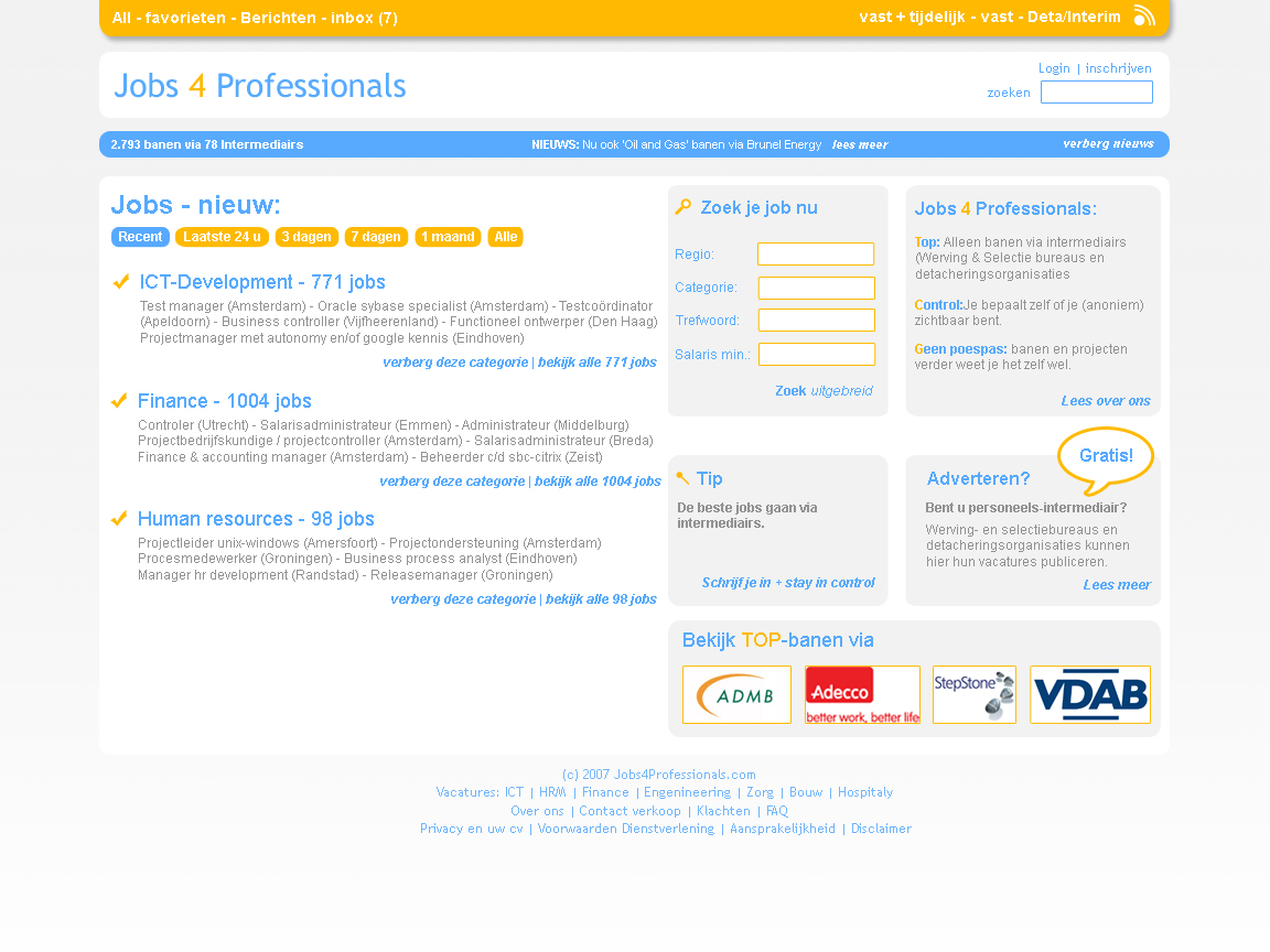 Zakelijke joblayout | 175&#8364;-hoofdpagina_donker-jpg