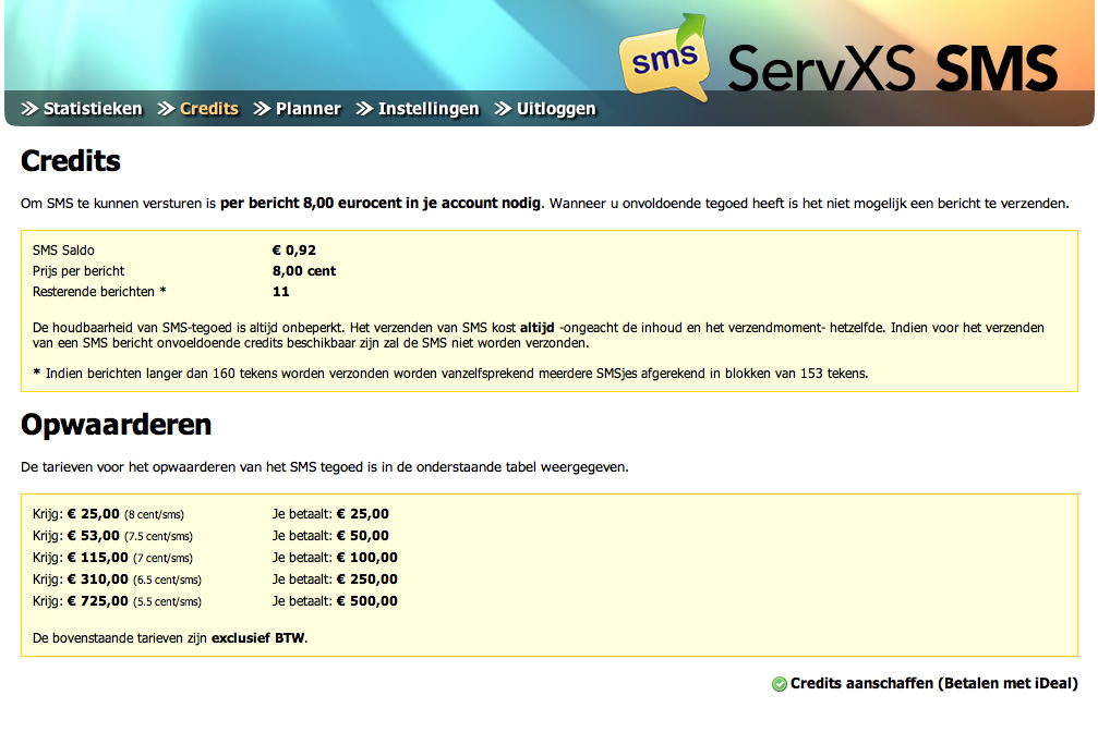 HTTP SMS API, ook bij lage volumes lage prijzen-screenshot-jpg