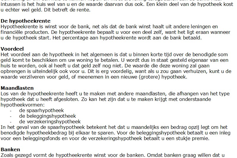 Contentpakket hypotheken | 2.500+ woorden-fragment-jpg