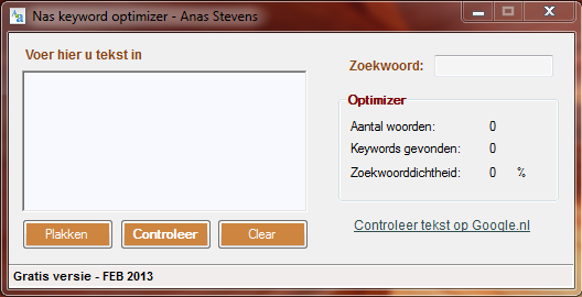 Gratis: Nas Keyword optimizer. Hoe goed is de content op uw website?-screenshot-png
