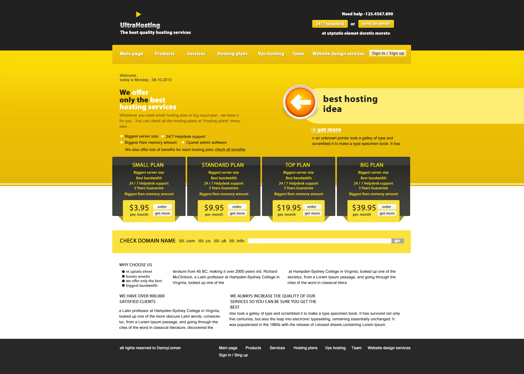 Responsive html template of  PSD template licenties kopen vanaf 8 euro.-ultrahosting1680x1200-png