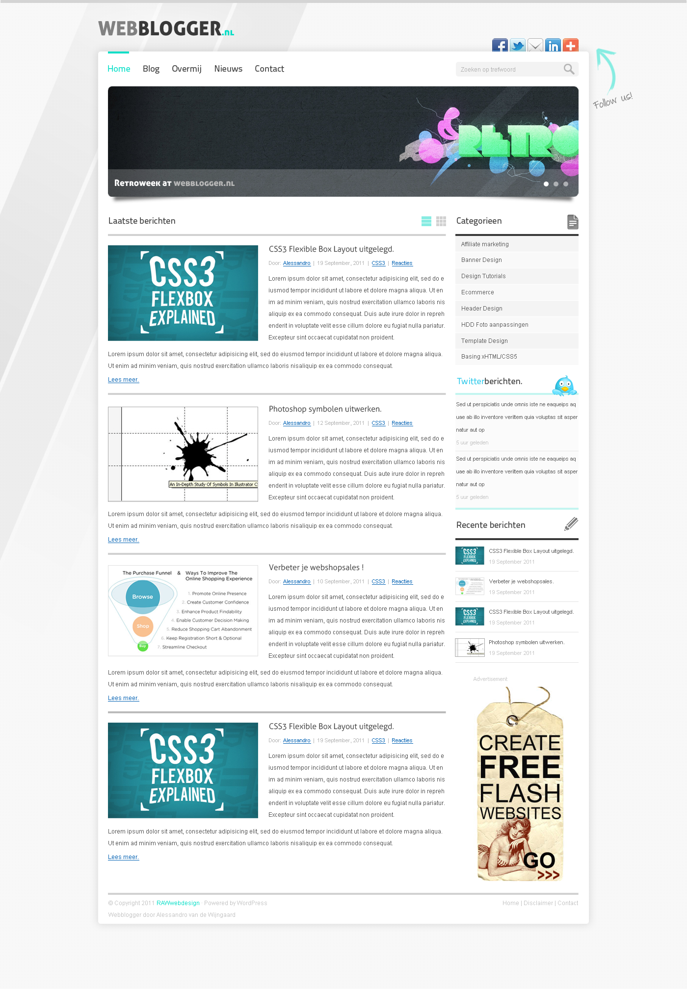 Design veiling -  Volledige webpagina design naar keus.-webblogger-png