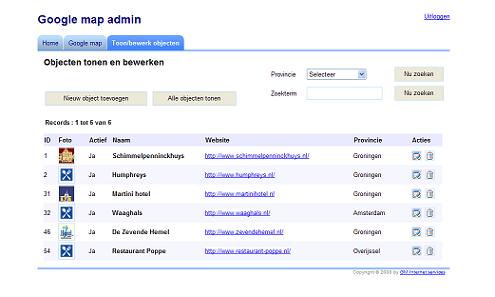 Google map admin module-toon_objecten-jpg