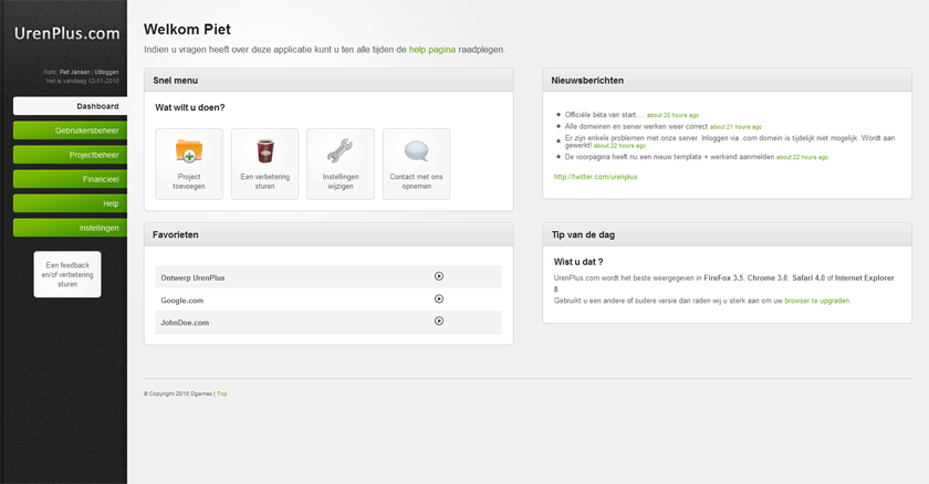 Gratis timetracking en projectmanagement-screenshot_dashboard-png