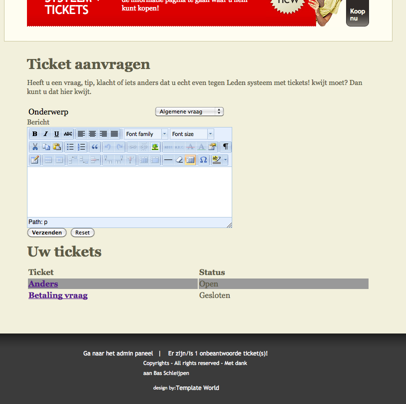 Leden systeem: Profielen, tickets, instellingen, aanmelden, inloggen, admin-screen-capture-png