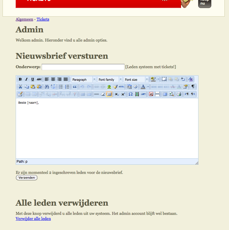 Leden systeem: Profielen, tickets, instellingen, aanmelden, inloggen, admin-screen-capture-png