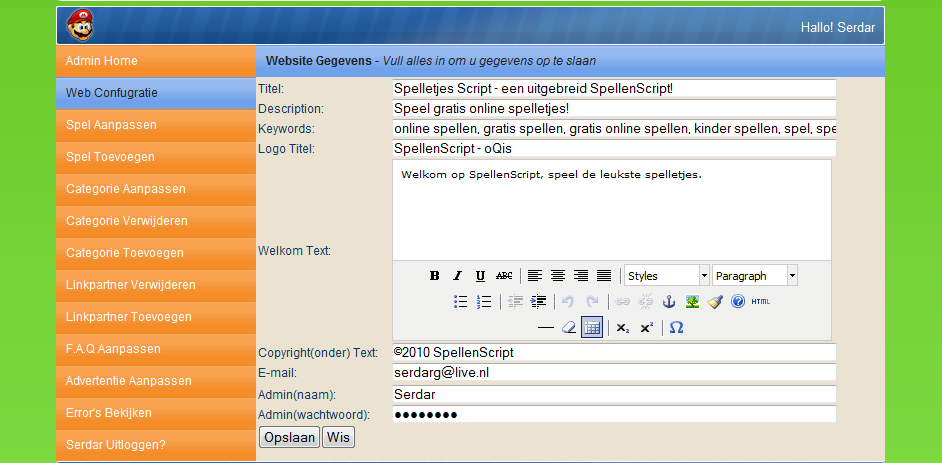Spelletjes Script - Licentie's-admin-png